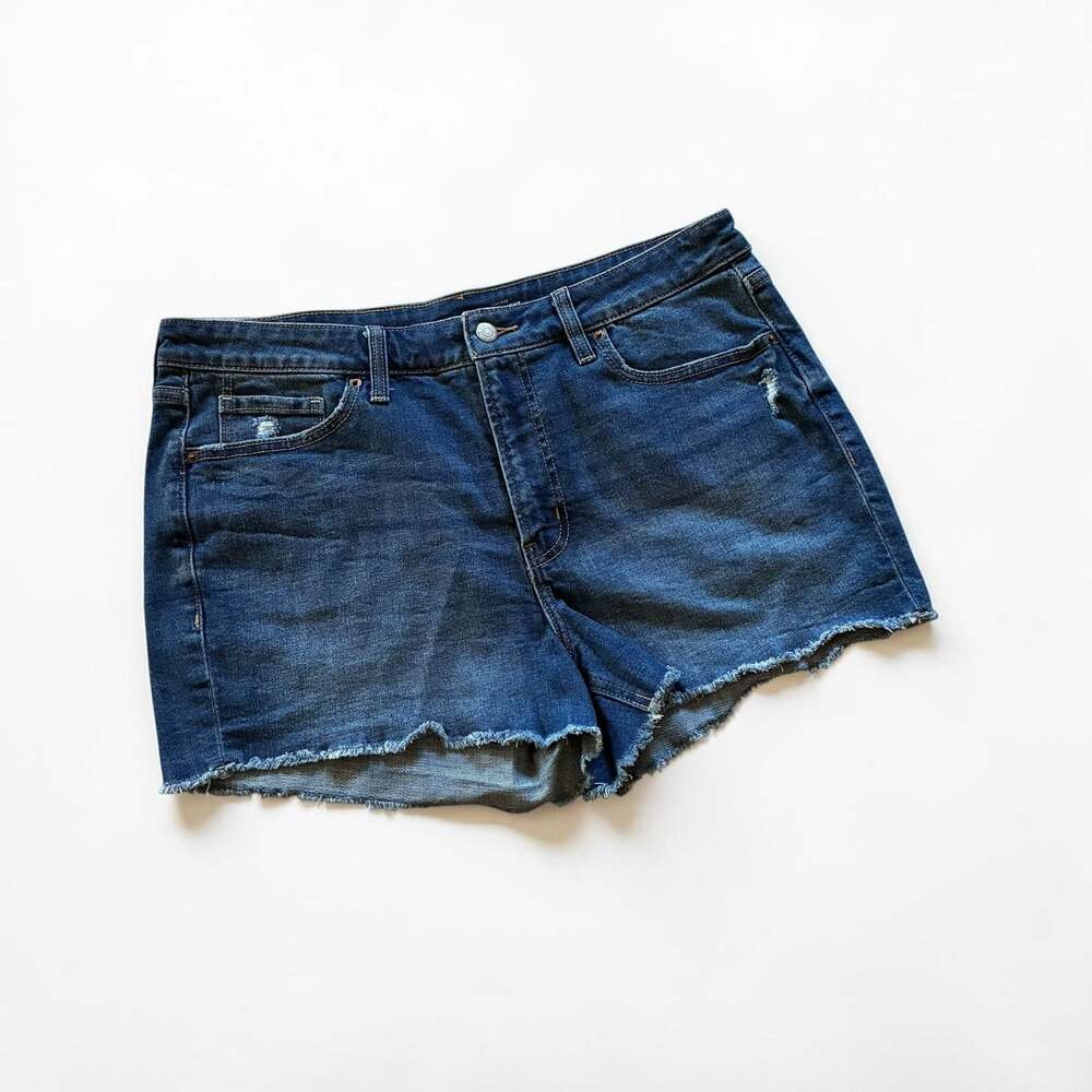 Old Navy High-Rise OG Straight Secret-Smooth Pockets Denim Cut-Off Shorts